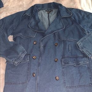 FOREVER 21 DENIM TRENCH DUSTER
